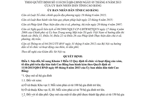 Quyết định 23/2017/QĐ-UBND Quy định tổ chức và hoạt động của xóm tổ dân phố Cao Bằng