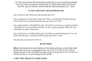 Quyết định 6677/QĐ-UBND 2017 Chỉ số đánh giá kết quả cải cách hành chính Hà Nội 2017 2020