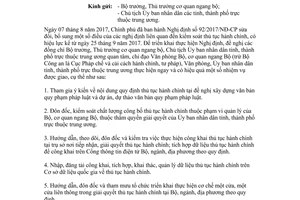 Công văn 10342/VPCP-KSTT 2017 thực hiện Nghị định 92/2017/NĐ-CP