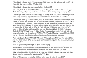 Thông tư 23/2017/TT-BGDĐT thi đánh giá năng lực ngoại ngữ theo Khung năng lực ngoại ngữ 6 bậc