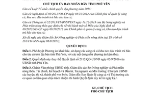 Quyết định 1858/QĐ-UBND 2017 phê duyệt Phương án khai thác sử dụng cảng cá Phú Yên