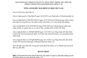 Quyết định 1553/QĐ-BHXH 2017 khai thác thông tin trên Hệ thống thông tin giám định bảo hiểm y tế