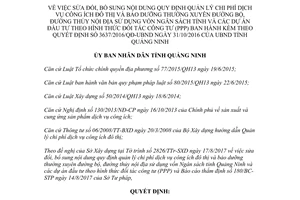 Quyết định 08/2017/QĐ-UBND sửa đổi Quy định quản lý chi phí dịch vụ công ích đô thị Quảng Ninh