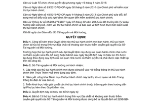 Quyết định 2285/QĐ-UBND 2017 công bố thủ tục hành chính Địa chất khoáng sản Thừa Thiên Huế