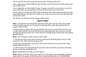 Quyết định 2284/QĐ-UBND 2017 thủ tục hành chính lĩnh vực Tài nguyên nước Thừa Thiên Huế