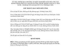 Quyết định 1658/QĐ-UBND 2017 thủ tục hành chính lĩnh vực người có công nhà nước Bạc Liêu