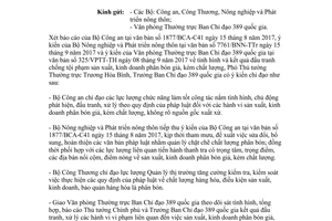 Công văn 10630/VPCP-V.I năm 2017 về tình hình và kết quả đấu tranh chống tội phạm sản xuất, kinh doanh phân bón giả, kém chất lượng do Văn phòng Chính phủ ban hành