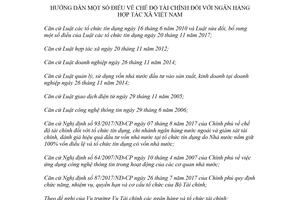 Thông tư 19/2018/TT-BTC hướng dẫn về chế độ tài chính đối với Ngân hàng Hợp tác xã Việt Nam