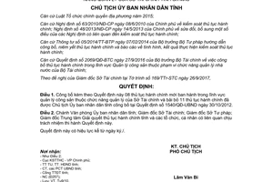 Quyết định 1647/QĐ-UBND năm 2017 công bố thủ tục hành chính lĩnh vực quản lý công sản Cà Mau