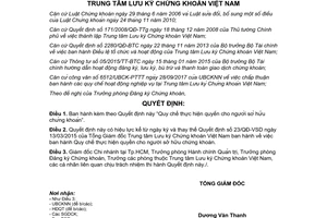 Quyết định 197/QĐ-VSD 2017 Quy chế thực hiện quyền cho người sở hữu chứng khoán