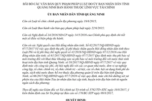 Quyết định 07/2017/QĐ-UBND bãi bỏ văn bản quy phạm pháp luật lĩnh vực Tài chính Quảng Ninh