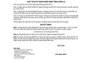 Quyết định 2317/QĐ-UBND 2017 công bố thủ tục sửa đổi bổ sung Sở Tài nguyên Môi trường Sơn La