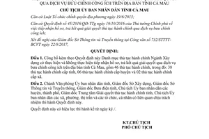 Quyết định 1505/QĐ-UBND 2017 Danh mục thủ tục hành chính Ngành Xây dựng Cà Mau