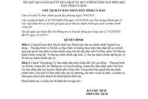Quyết định 1515/QĐ-UBND 2017 thủ tục hành chính Ngành Lao động Thương binh Xã hội Cà Mau