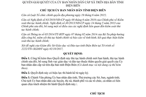 Quyết định 926/QĐ-UBND 2017 công bố thủ tục sửa đổi bổ sung lĩnh vực giáo dục Điện Biên
