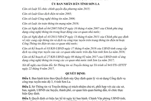 Quyết định 2556/QĐ-UBND 2017 quản lý sử dụng Cổng dịch vụ công trực tuyến Sơn La