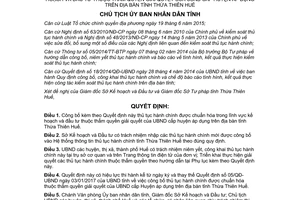Quyết định 2317/QĐ-UBND 2017 thủ tục hành chính chuẩn hóa kế hoạch đầu tư Ủy ban huyện Huế