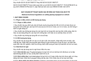 Quy chuẩn kỹ thuật quốc gia QCVN 32:2017/BGTVT về Kính an toàn của xe ô tô