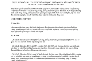 Kế hoạch 114/KH-UBND 2017 Đề án 1 Truyền thông phòng chống mua bán người Ninh Bình