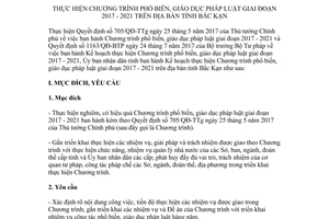 Kế hoạch 354/KH-UBND 2017 phổ biến giáo dục pháp luật Bắc Kạn 2017 2021