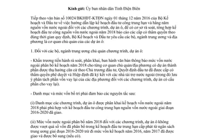 Công văn 7987/BKHĐT-KTĐN 2017 đầu tư công vốn nước ngoài ngân sách trung ương 2018