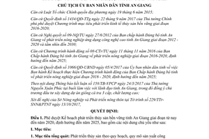 Quyết định 3115/QĐ-UBND 2017 phát triển thủy sản bền vững An Giang 2020 2025