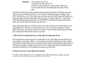 Công văn 3225/BTP-BTNN 2017 thi hành Luật Trách nhiệm bồi thường của Nhà nước