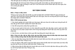 Circular 101/2017/TT-BTC guidelines 06/2017/ND-CP business betting horse racing greyhound racing