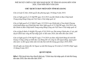 Quyết định 1969/QĐ-UBND 2017 phê duyệt Chiến lược hội nhập quốc tế Hà Giang 2020 2030
