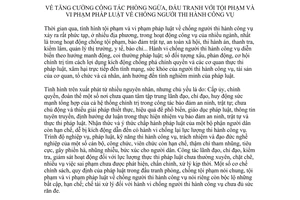 Chỉ thị 39/CT-TTg 2017 tăng cường công tác phòng ngừa đấu tranh với tội phạm