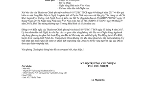 Công văn 11312/VPCP-V.I 2017 Dự án Nhà máy sản xuất bột giấy Tân Hồng Nghệ An