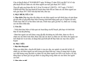 Kế hoạch 4287/KH-UBND 2017 thực hiện Đề án Chăm sóc sức khỏe người cao tuổi Phú Thọ