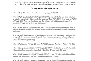 Quyết định 1810/QĐ-UBND 2017 thành lập quy định chức năng Trung tâm Hành chính công Yên Bái