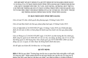 Quyết định 31/2017/QĐ-UBND bãi bỏ Quyết định 50/2016/QĐ-UBND Tiền Giang