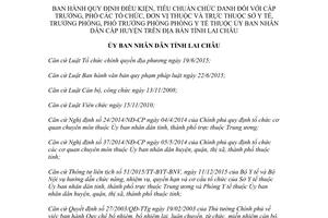 Quyết định 58/2017/QĐ-UBND điều kiện tiêu chuẩn chức danh cấp Trưởng Phó Sở Y tế Lai Châu