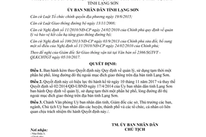 Quyết định 58/2017/QĐ-UBND sử dụng tạm thời một phần hè phố ngoài mục đích giao thông Lạng Sơn