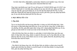 Kế hoạch 220/KH-UBND 2017 phổ biến giáo dục pháp luật khiếu nại tố cáo Hà Nội