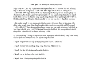 Công văn 4513/LĐTBXH-TCCB 2017 hướng dẫn thực hiện Thông tư 05/2017/TT-BNV