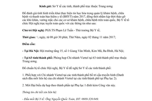 Công văn 6153/BYT-BH 2017 Hội nghị giải quyết khó khăn tin học hóa khám chữa bệnh bảo hiểm y tế