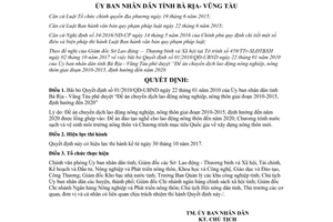 Quyết định 30/2017/QĐ-UBND Đề án chuyển dịch lao động nông nghiệp nông thôn Bà Rịa Vũng Tàu