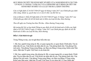 Thông tư 08/2017/TT-BNV hướng dẫn Nghị định 91/2017/NĐ-CP hướng dẫn Luật thi đua khen thưởng