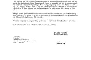 Công văn 2601/GSQL-GQ1 2017 hồ sơ lâm sản xuất khẩu