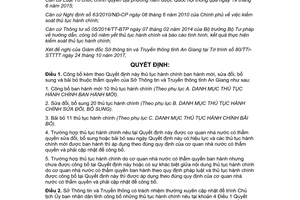 Quyết định 3227/QĐ-UBND 2017 công bố thủ tục hành chính Sở Thông tin truyền thông An Giang