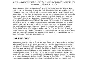 Thông báo 508/TB-VPCP 2017 kết luận của Thủ tướng tại buổi làm việc với lãnh đạo Hà Nội