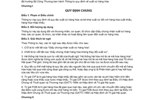 Thông tư 05/2018/TT-BCT quy định về xuất xứ hàng hóa