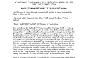 Công điện 10/CĐ-BTTTT 2017 chủ động ứng phó với áp thấp nhiệt đới gần bờ và trên biển đông