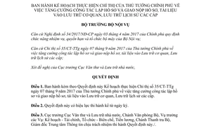 Quyết định 2711/QĐ-BNV 2017 Kế hoạch thực hiện Chỉ thị 35/CT-TTg