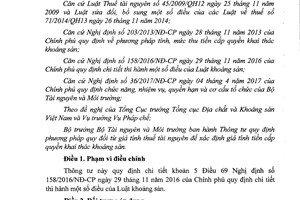 Thông tư 38/2017/TT-BTNMT quy đổi giá tính thuế tài nguyên tính giá cấp quyền khai thác khoáng sản