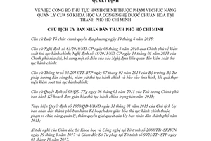 Quyết định 5692/QĐ-UBND 2017 công bố thủ tục hành chính thuộc quản lý Sở Khoa học Hồ Chí Minh