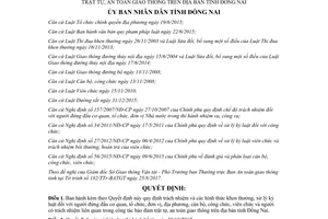 Quyết định 40/2017/QĐ-UBND kỷ luật người có trách nhiệm bảo đảm an toàn giao thông Đồng Nai